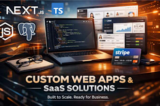 built full stack saas web application with nextjs, typescript and postgres