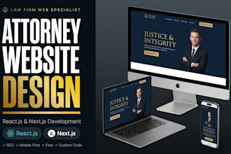 design a professional law firm website for attorney and lawyers