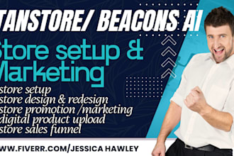 setup stan store, etsy shop, beacons ai, stan store marketing sales funnel