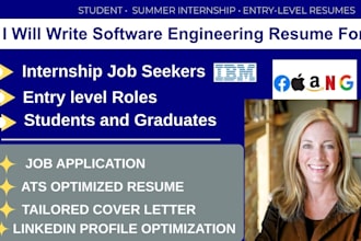 write software engineering internship resumes for students and entry level roles