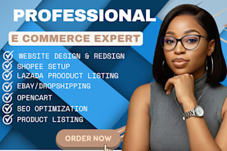 setup shopee lazada store ebay dropshipping tiktok shop opencart product listing
