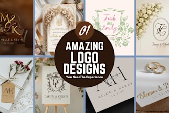 design custom wedding monogram logo design initials signature