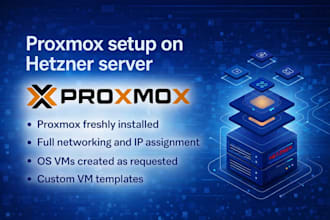 do proxmox setup on hetzner server with proper networking