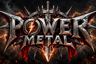 design a power metal logo