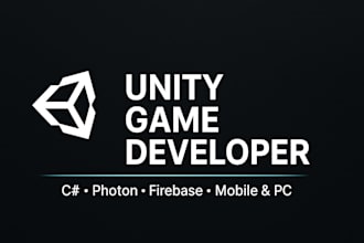 develop a complete unity game with charp, ai, UI and 3d