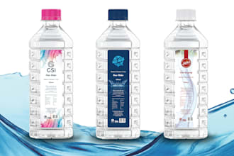 design custom private label water bottle labels