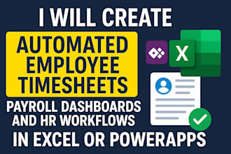 create automated employee timesheets and payroll dashboards