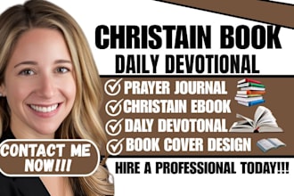 format design christian ebook daily devotional prayer journal, book cover design