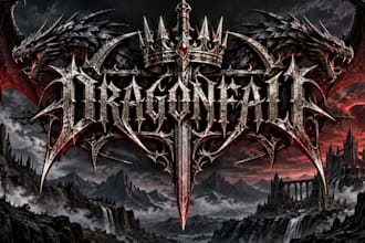create an epic fantasy metal logo