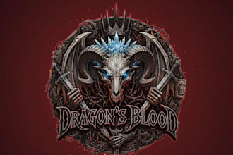 create an epic fantasy metal logo