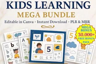 design kids learning worksheets, educational materials, children book formatting