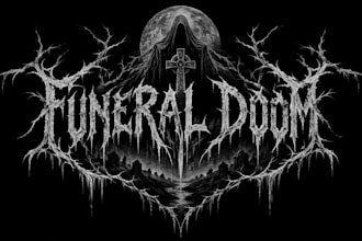 design a funeral doom logo
