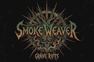 make a stoner doom metal logo