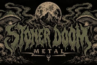 make a stoner doom metal logo