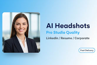 create professional ai headshots for linkedin, resume, and corporate profiles