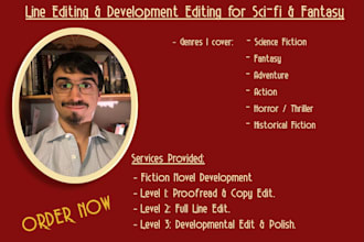 provide detailed line, copy, or development editing