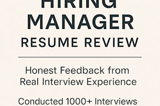 review your resume from a hiring managers perspective
