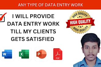 accurate data entry, excel data entry and online data entry work