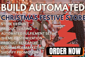 build an automated festive dropshipping shopify store or christmas website