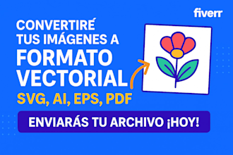 convertiré imágenes a formato vectorial svg, ai, eps, PDF