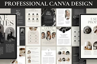 design professional canva ebook mockup lead magnet or workbook canva template