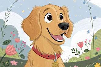 draw pet portrait with disney style