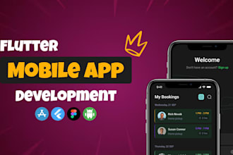 develop flutter mobile and web apps for android and ios