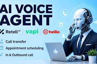 develop an ai receptionist for customer calls, lead followup and 247 supports