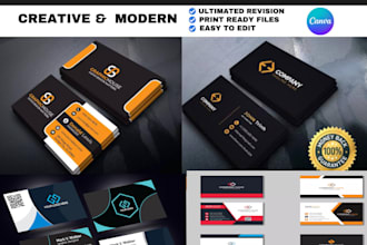 design a professional modern business card