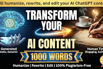 humanize, rewrite and edit your ai chatgpt content
