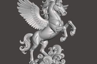 sculpt 3d animal in zbrush,3d pet sculpt,realistic or stylized animal model,stl