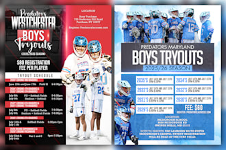 design a sharp catchy  sports n events schedule flyer