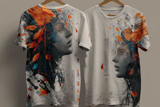 create custom unique illustrated t shirt or hoodie designs