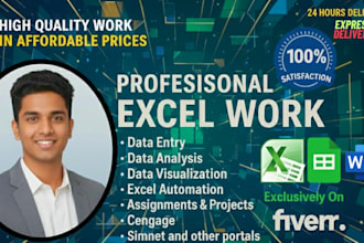 do your microsoft excel assignments projects and modules urgently