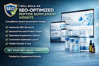 build peptide website supplement website research peptide