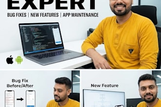 fix react native bugs, issues, implement small features, or maintain app
