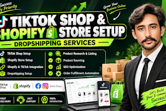 setup tiktok shop dropshipping, shopify store setup, tiktok shop integration