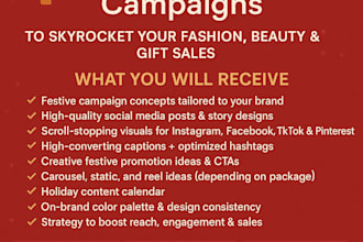 create festive social media campaigns to boost your fashion, beauty gift sales