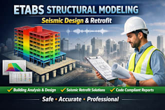 create etabs models and retaining wall drawings