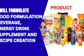 formulate food scientist, recipe development, supplement formulation
