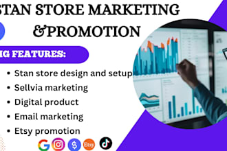 do stan store marketing, stan store setup, stan store design, etsy stan store