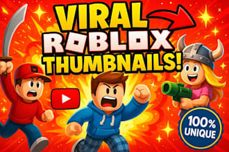 design viral roblox thumbnails and icons that boost clicks