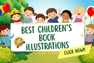 children book illustrations and children book cover
