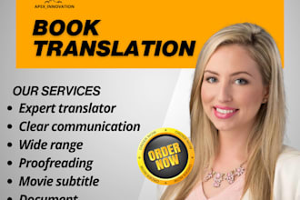 translate and proofread your books, novels, and manuscripts professionally