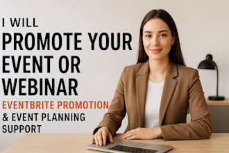 do event promotion, manage webinar, eventbrite promotion, event planning