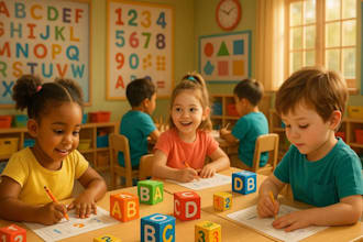 design online children preschool kindergarten course content kids curriculum