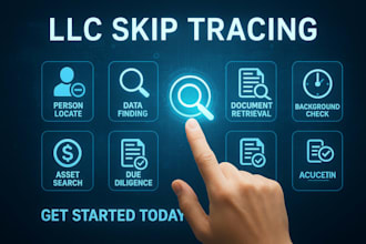provide expert llc skip tracing, owner search and asset lookup