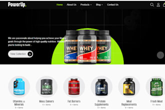 build supplement website supplement store supplement shopify store peptide store