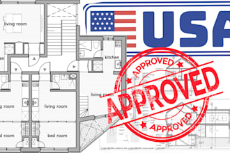 provide engineer architect stamp licensed california stamp USA stamp city permit