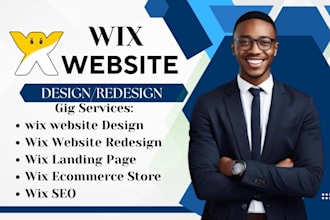 build wix website design, wix redesign, wix ecommerce store, wix business site
